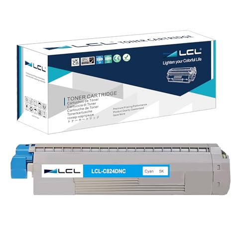 LCL Kompatible Tonerkartusche C824 C834 C844 C824n C824dn C834dnw C834nw C844dnw 47095703 (1Cyan) Ersatz für Oki C824dn C824n C834dnw C834nw C844dnw von LCL