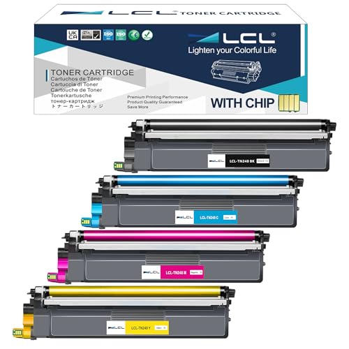 LCL Kompatible Tonerkartusche TN248 TN-248 TN-248BK TN-248C TN-248M TN-248Y (KCMY) Ersatz für Brother DCP-L3520CDW DCP-L3520CDWE HL-L8230CDW MFC-L3740CDW HL-L3220CW MFC-L8390CDW DCP-L3555CDW von LCL