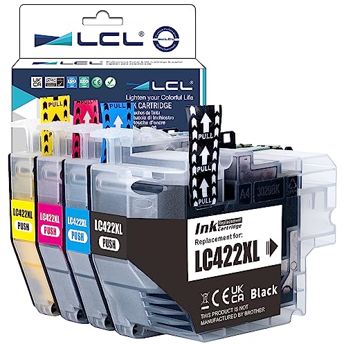 LCL LC422XL Tintenpatrone mit hoher Kapazität, Ersatz für Brother LC-422XL LC422XL LC422XLBK LC422XLC LC422XLM LC422XLY MFC-J5340DW MFC-J5345DW MFC-J5740DW MFC-J6540DW MFC-J6940DW (4 PK) von LCL