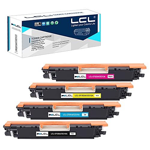 LCL Remanufactured Toner 126A 130A CE310A CE311A CE312A CE313A CF341A CF350A CF351A CF352A CF353A (Schwarz Cyan Magenta Gelb) Kompatible zu HP Laserjet Pro CP1020 CP1025 CP1025nw 100 MFP M175 M175nw von LCL