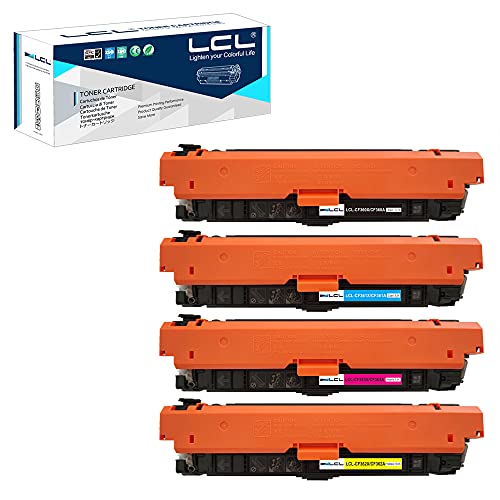 LCL Remanufactured Tonerkartusche 4 cartridges 12500 Pages+3 * 9500 Pages 508X CF360X CF361X CF362X CF363X CRG-040H (1Schwarz 1Cyan 1Magenta 1Gelb) kompatibel für HP M553 Printer M577 Printer M552dn von LCL