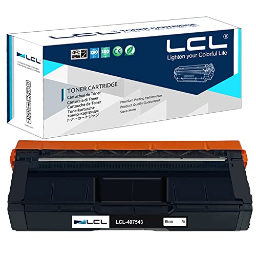 LCL Remanufactured Tonerkartusche 407543 sp c250 sp c250dn sp c250sf SP C261SFNW (1Schwarz) Ersatz für Ricoh sp c250 sp c250dn sp c250sf sp C261SFNW von LCL