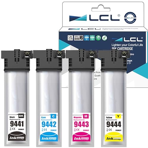 LCL T9441 Tintenpatrone kompatibel für Epson T9441 T9442 T9443 T9444 hohe Reichweite kompatibel für Epson Workforce Pro WF-C5210 WF-C5210DW WF-C5290 WF-C5290DW WF-C5710 WF-C5710DWF WF-C5790 (4Pack) von LCL