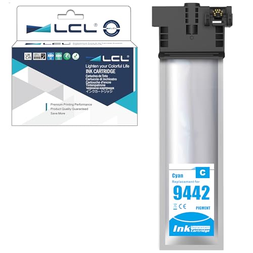 LCL T9442 Cyan Kompatible Tintenpatrone für Epson T9442 für Epson Workforce Pro WF-C5210 WF-C5210DW WF-C5290 WF-C5290DW WF-C5710 WF-C5710DWF WF-C5790 WF-C5790DWF (1er-Pack) von LCL