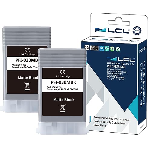LCL kompatibel Tintenpatrone PFI030 PFI-030 Matte Schwarz Pigmenttinte für Canon ImagePrograf TA-20, TA-30, TM-240, TM-340, wasserfest und lichtbeständig von LCL