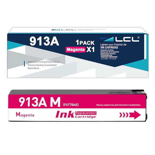 LCL Remanufactured 913A Magenta Tintenpatrone kompatibel für HP 913A F6T79AE für Hp PageWide 352dw MFP 377dw Pro 452dn 452dw 452dwt 477dn 477dw 477dwt 552dw 577dw 577z Managed MFP P57750dw (1er-Pack) von LCL
