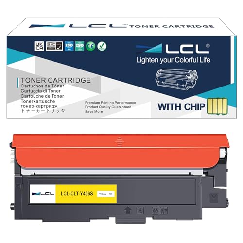 LCL kompatible Tonerkartusche CLT-P406C CLT-Y406S CLT-406S CLP360 (Gelb) Kompatibel für Samsung CLX 3305 3300 CLP-365 CLP-360 SL-C460W SL-C460 SL-C410 SL-C410W Samsung CLX 3305W 3305FN 3305FW CLP-360N von LCL
