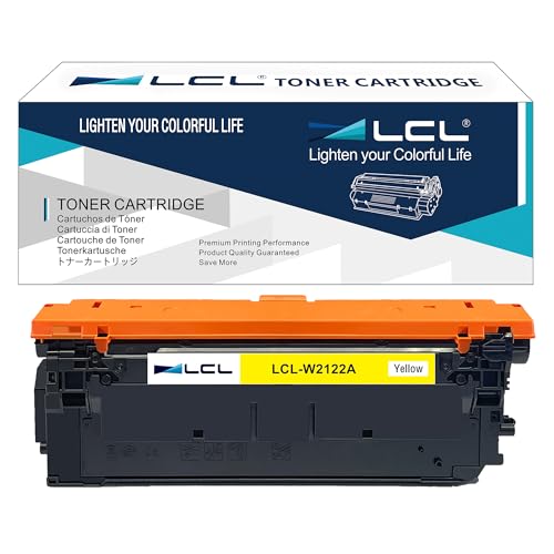 LCL wiederaufbereitete W2122A Gelb Tonerkartusche kompatibel für HP 212A W2122A für Color Laserjet Enterprise M554 M554dn M555dn M555x MFP M578 M578f M578dn M578c M578z Drucker (1er-Pack) von LCL