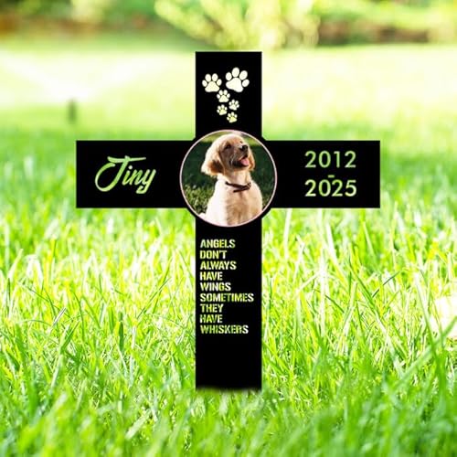 LCMAIT Personalisierte Haustier Gedenk Grabstein, benutzerdefinierte Gravierung Katze Hund mit Blumen Kontur, personalisierte Haustier Grabstein, Hund Katze Gravierung Grabstein LCMAIT Personalisierte Haustier Gedenk Grabstein, benutzerdefinierte Gravierung Katze Hund mit Blumen Kontur, personalisierte Haustier Grabstein, Hund Katze Gravierung Grabstein von LCMAIT