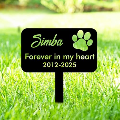 LCMAIT Personalisierte Haustier Gedenk Grabstein, benutzerdefinierte Gravierung Katze Hund mit Blumen Kontur, personalisierte Haustier Grabstein, Hund Katze Gravierung Grabstein LCMAIT Personalisierte Haustier Gedenk Grabstein, benutzerdefinierte Gravierung Katze Hund mit Blumen Kontur, personalisierte Haustier Grabstein, Hund Katze Gravierung Grabstein von LCMAIT
