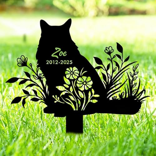 LCMAIT Personalisierte Haustier Gedenk Grabstein, benutzerdefinierte Gravierung Katze Hund mit Blumen Kontur, personalisierte Haustier Grabstein, Hund Katze Gravierung Grabstein LCMAIT Personalisierte Haustier Gedenk Grabstein, benutzerdefinierte Gravierung Katze Hund mit Blumen Kontur, personalisierte Haustier Grabstein, Hund Katze Gravierung Grabstein von LCMAIT