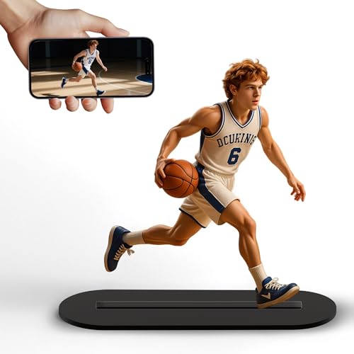 Personalisierte Basketball-Spieler Acryl-Desktop-Dekoration Customized Foto 3D-Effekt Cartoon-Stil Desktop-Dekoration Personalisierte Überraschung Nachdenklich Geschenk für Basketball-Liebhaber von LCMAIT