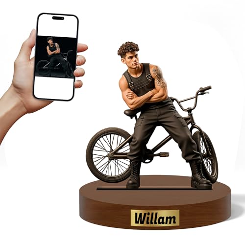 Personalisierte Fahrradfahrer Acryl Desktop Dekoration Benutzerdefinierte Foto 3D-Effekt Cartoon-Stil Dekoration Personalisierte Büro Geschenke Arbeit Jahrestag Geburtstag Sammlung Feier Geschenke von LCMAIT