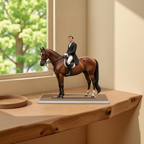 Personalisierte Reitsport-Charaktere Acryl-Desktop-Dekoration Customized Foto 3D-Effekt Cartoon-Stil Desktop-Dekoration für Reiter Rennpferde Polo Trainer Cowboys/Cowboys Personalisierte Geschenke von LCMAIT