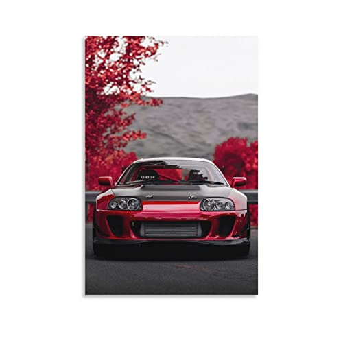 LCMJ Supra Mk4 Jdm Auto-Poster für Schlafzimmer, ästhetisch, dekoratives Gemälde, Leinwand, Wandkunst, 30 x 45 cm von LCMJ