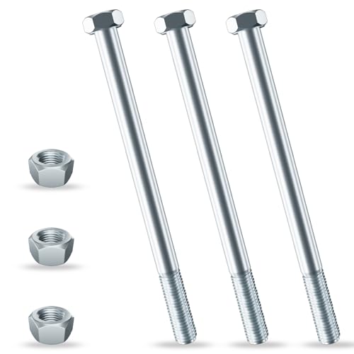 LCMLA 04001-41 Rasenmäherspindelklinge und Sechskantmutter 5/8-11 x 9-1/2 Kit, Ersatz für Scag Mittelgroße Rasenmäher, 3 Stück von LCMLA