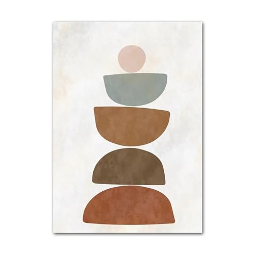 LCMWSH Galerie-Wandkunst, abstrakte Bunte Geometrie-Linien, Poster und Drucke, minimalistisches Leinwandgemälde, ästhetische Bilder für Heimdekoration, 40 x 60 cm x 1, ohne Rahmen von LCMWSH