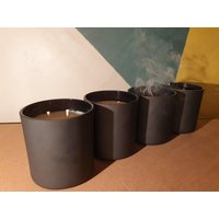 Weihnachten Rum & Lebkuchen Duftende Matte Schwarze Kerze Große Deluxe Soja Wachs Doppel Wick Keramik 390Ml Geschenk Verpackt von LCMdesignAU