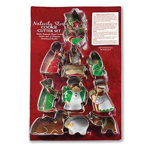 LCP Geschenke Krippe Story Metall Cookie Cutter Set of 12 & Hingabe Notizen 77323 von Lighthouse Christian Products