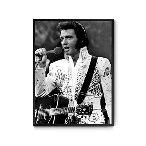 LCSLDW Leinwanddruck Elvis Presley Poster Classic Star Hanging Gemälde Retro Nostalgie Dekorative Malerei Wandkunst Leinwand von LCSLDW