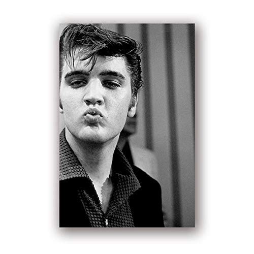 LCSLDW Leinwanddruck Elvis Presley Poster Leinwand Kunstdrucke Elvis Presley Kunst Gemälde Rock Roll Musik Star Wandkunst Bild Home Room Decor, 40X50Cm No Frame von LCSLDW