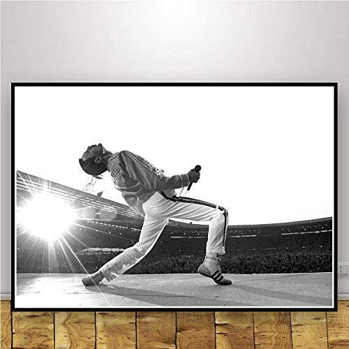 LCSLDW Leinwanddruck Freddie Mercury Rhapsody Queen Poster Und Drucke Wandbilder Wohnzimmer Leinwand Gemälde Dekorative Wohnkultur, 50X70Cm No Frame von LCSLDW