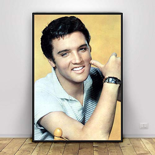 LCSLDW Leinwanddruck Kunst Leinwanddruck Elvis Presley Musik Sänger Poster Raumdekoration Dekoration Verwendet In Schlafzimmer Wohnzimmer Küche Usw. Wohnkultur, 30X40Cm No Frame von LCSLDW