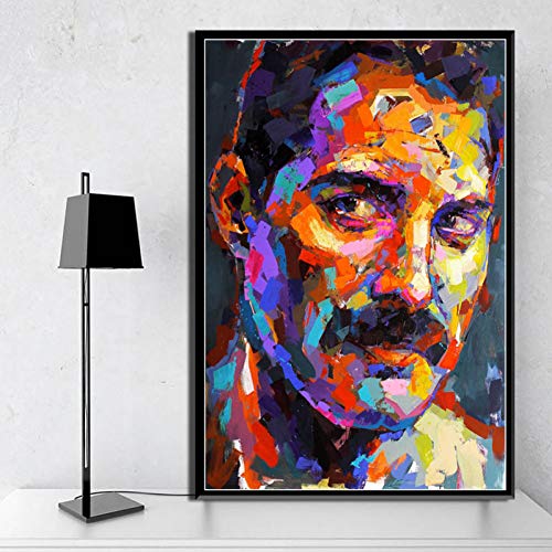 LCSLDW Leinwanddruck Kunstdekor Freddie Mercury Queen Musik Sänger Star Legende Wandkunst Leinwand Malerei Seide Poster Geschenk von LCSLDW
