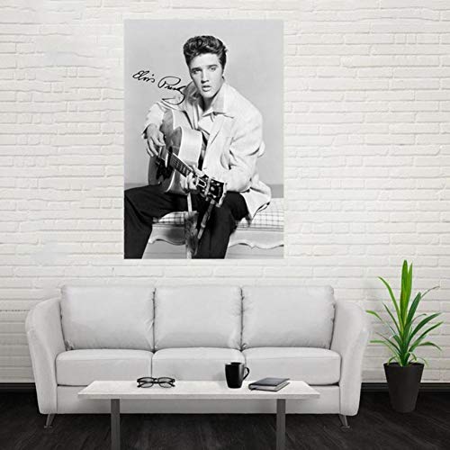 LCSLDW Leinwanddruck Leinwand Malerei Wandkunst Home Dekoration Elvis Presley Bilder Nordic Retro Poster Bedside Hintergrund von LCSLDW