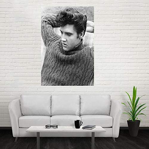 LCSLDW Leinwanddruck Leinwand Malerei Wandkunst Home Dekoration Elvis Presley Bilder Nordic Retro Poster Bedside Hintergrund von LCSLDW