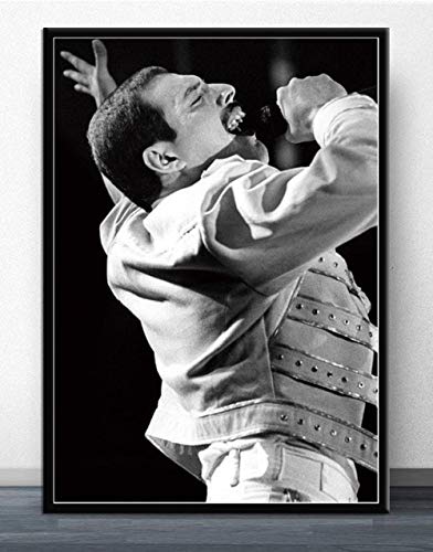 LCSLDW Leinwanddruck Rhapsody Freddie Mercury Poster Und Drucke Rockmusik Star Leinwand Malerei Wandkunst Bilder Wohnzimmer Home Decor, 21X30Cm No Frame von LCSLDW