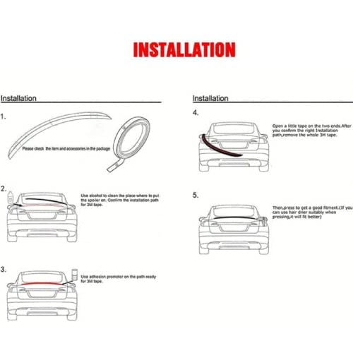 ABS Heckspoiler Spoiler für Ford Kuga 2013-2018, Auto Kofferraumspoiler Autodach Rear Spoiler Lippe Hintere Spoiler Flügel Dachtrunk Wing Lip Heckkofferraum HeckflüGel ZubehöR von LCTLYQ