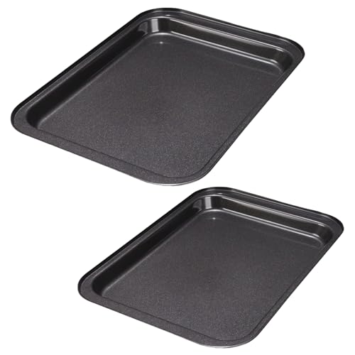 2 Stück Backblech Antihaftbeschichtung Backform Rechteckig Backblech Ausziehbar Kuchenblech zum Backen Backbleche Kochen und Servieren Baking Tray Rostfrei Gesund Leicht zu Reinigen von LCUHAVA