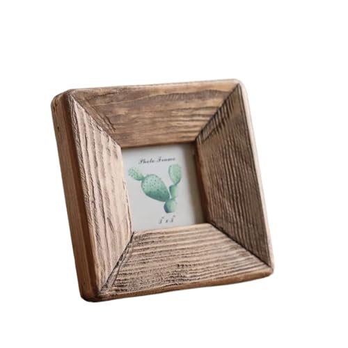 ALEC stellt EIN Foto her, Holz Quadratische Foto Rahmen Display for Home Wohnzimmer Schlafzimmer Desktop Dekoration Handwerk(3 inch) von LCUVIMPEX