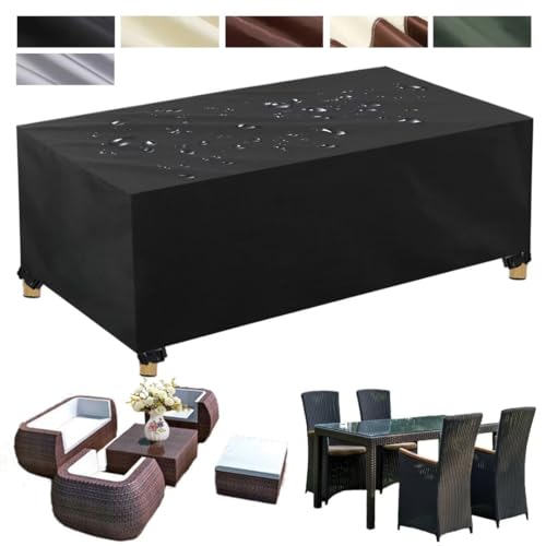 Abdeckungen für Gartenmöbel Terrassensofa-Stuhl- und Tischabdeckung Schwarz 150x150x75cm von LCUVIMPEX