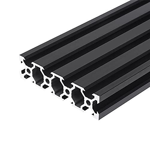 Aluminiumprofile Linearschiene Schwarzer 2080 V-Slot Aluminiumprofil-Extrusionsrahmen for CNC-Werkzeug DIY(550mm) von LCUVIMPEX