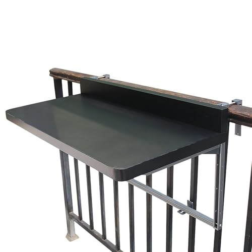 Balkone faltet die tische, Balkongeländertisch, mehrere Größen, 2 Farben(Black,80cm/31.5in) von LCUVIMPEX