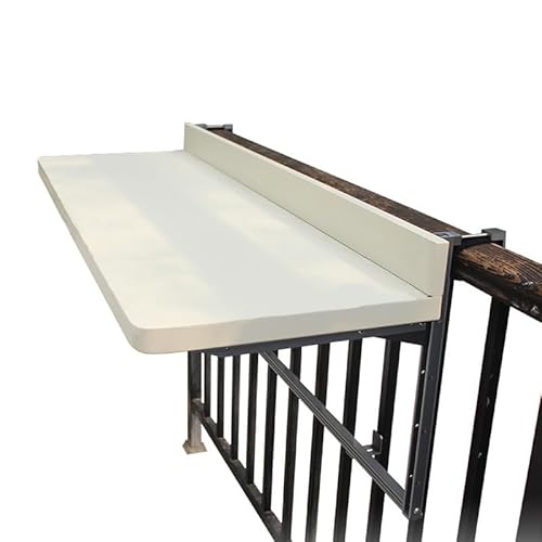 Balkone faltet die tische, Balkongeländertisch, mehrere Größen, 2 Farben(White,80cm/31.5in) von LCUVIMPEX