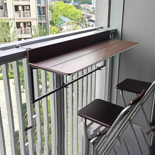 Balkone faltet die tische, Outdoor Balkon Geländer Hängen Klapptisch Computer Schreibtisch Home Bar Zähler Mehrere Größen(120x37x9cm/47.24x14.56x3.54in) von LCUVIMPEX