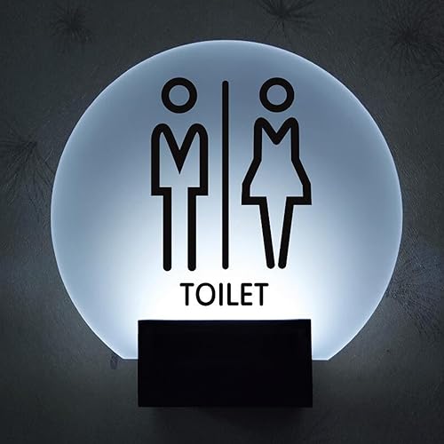 Das zeichen zur acryl; LED Leucht Toilette Zeichen Wand Montieren 8 Zoll Runde Acryl Metall Basis Männer Frauen Office Home Tür Wand Das zeichen zur acryl; LED Leucht Toilette Zeichen Wand Montieren 8 Zoll Runde Acryl Metall Basis Männer Frauen Office Home Tür Wand von LCUVIMPEX