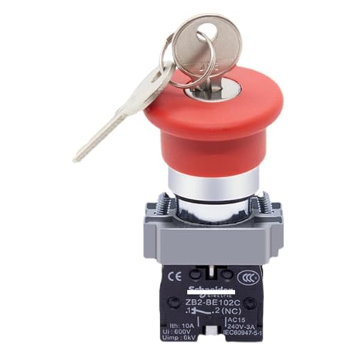 Den schalter für notbremse. Not-Aus-Schalter XB2-BS142C 22 mm, rot, mehrere Konfigurationen(2NO) von LCUVIMPEX