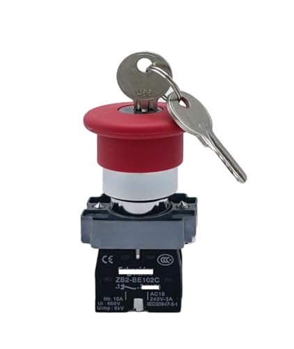 Den schalter für notbremse. Not-Aus-Taste XB2BS141C bis XB2BS145C Pilzkopf-Not-Aus-Schalterschlüssel(XB2BS143C) von LCUVIMPEX