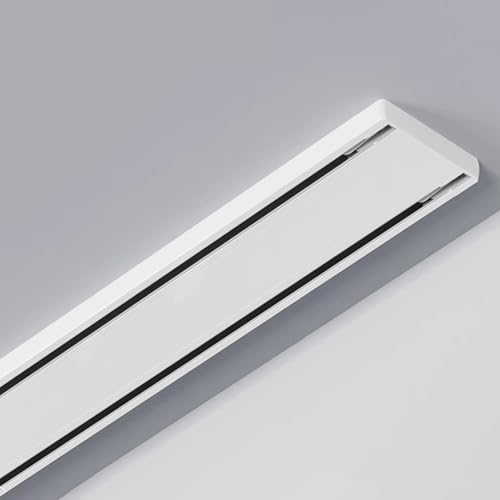 Die schienen der tore schieben, Einstellbare Länge Decke Montiert Doppel Schiene Vorhang Track Aluminium Legierung Mehrere Größen(2.2m/7.2ft) von LCUVIMPEX