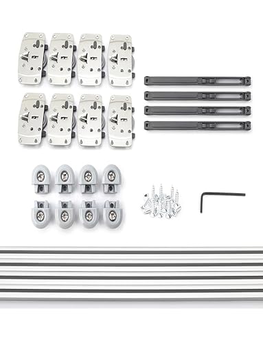 Die schienen der tore schieben, Sliding Wardrobe Pocket Door Track Kit Spliced Rail For 60cm Door Pack of 4 Aluminum Multiple Sizes Die schienen der tore schieben, Sliding Wardrobe Pocket Door Track Kit Spliced Rail For 60cm Door Pack of 4 Aluminum Multiple Sizes von LCUVIMPEX