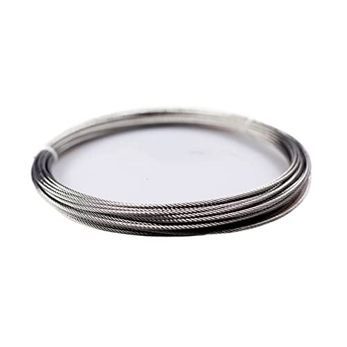 Edelstahlseil, 304 Edelstahl 7x7 Drahtseil Kabel Mehrere Größen Silber 5 Meter(0.8mm 5M) von LCUVIMPEX