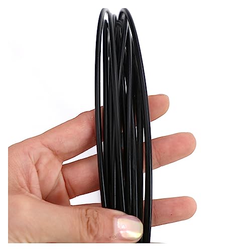 Edelstahlseil, Drahtseilkabel aus PVC-beschichtetem Edelstahl 304, 1–6 mm Durchmesser, mehrfarbig, mehrere Größen, 1 Stück(Black,5M-1MM AFTER COATING) von LCUVIMPEX