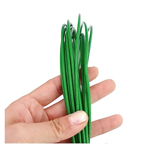 Edelstahlseil, Drahtseilkabel aus PVC-beschichtetem Edelstahl 304, 1–6 mm Durchmesser, mehrfarbig, mehrere Größen, 1 Stück(Green,5M-1MM AFTER COATING) von LCUVIMPEX