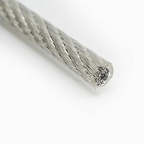 Edelstahlseil, Edelstahl-Drahtseilkabel, PVC-beschichtet, 10 Meter, mehrere Größen(4mm) von LCUVIMPEX
