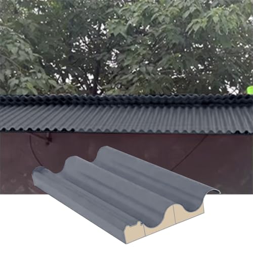 Eine geteilte aluminiumdecke. Aluminium-Dach- und Wandpaneele, mit Polyurethan gefüllt, mehrfarbig, 0,8–1,5m(Grey,L-1.4m/4.6ft) von LCUVIMPEX
