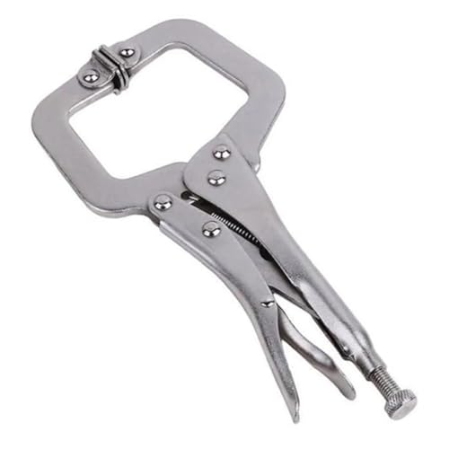 Eine silberne klammer aus karbonstahl. Gripzange mit Feststellfunktion, silberfarben, 17 cm, 6,7 Zoll von LCUVIMPEX